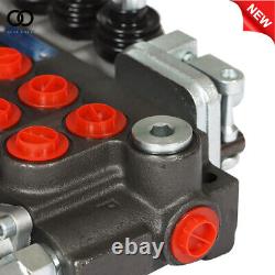 7 Spool 11GPM Hydraulic Directional Control Valve BSPP Port With 2 Joystick