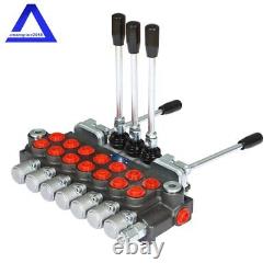 7 Spool 11GPM Hydraulic Directional Control Valve With 2 Joystick BSPP Port