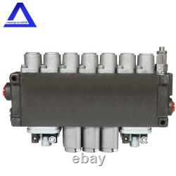 7 Spool 11GPM Hydraulic Directional Control Valve With 2 Joystick BSPP Port