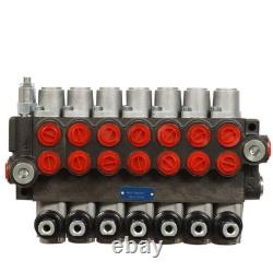 7 Spool 13GPM Hydraulic Directional Control Valve 3600PSI + Conversion Plug