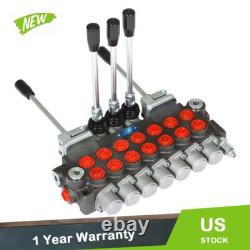 7 Spool Hydraulic Directional Control Valve 11gpm, 40L, 2 Joystick, BSPP Interface