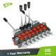 7 Spool Hydraulic Directional Control Valve 11gpm, 40l, 2 Joystick, Bspp Interface