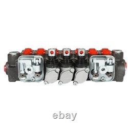 7 Spool Hydraulic Directional Control Valve 11gpm, 40L, 2 Joystick, BSPP Interface