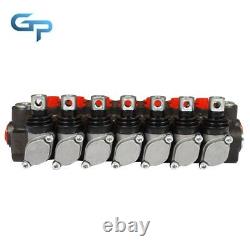 7 Spool Hydraulic Directional Control Valve 13 GPM, 3600 PSI, SAE Interface