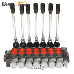 7 Spool Hydraulic Directional Control Valve 13Gpm Double Acting Cylinder SAE NEW