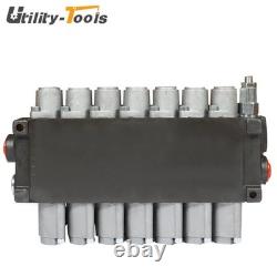 7 Spool Hydraulic Directional Control Valve 13Gpm Double Acting Cylinder SAE NEW