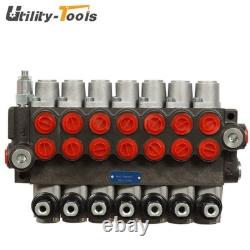 7 Spool Hydraulic Directional Control Valve 13Gpm Double Acting Cylinder SAE NEW