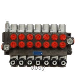 7 Spool Hydraulic Directional Control Valve 13gpm P40 Double Acting Cylinder