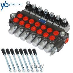 7 Spool Hydraulic Directional Control Valve 13gpm P40 Double Acting Cylinder 60L