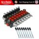 7 Spool Hydraulic Directional Control Valve 13gpm P40 Double Acting Cylinder 60l