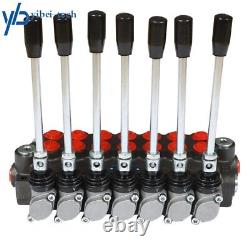 7 Spool Hydraulic Directional Control Valve 13gpm P40 Double Acting Cylinder 60L