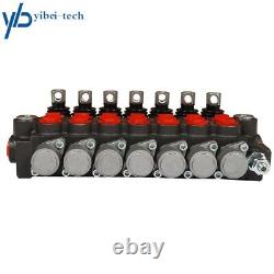 7 Spool Hydraulic Directional Control Valve 13gpm P40 Double Acting Cylinder 60L