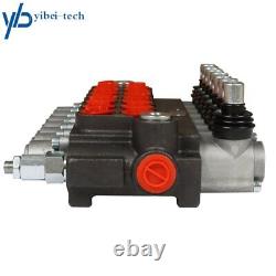 7 Spool Hydraulic Directional Control Valve 13gpm P40 Double Acting Cylinder 60L