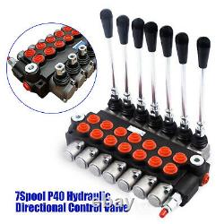7 Spool Hydraulic Directional Control Valve 13gpm Relief valve Adjustable