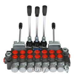 7 Spool Hydraulic Directional Control Valve 2 Joystick 40L BSPP Port 11 GPM
