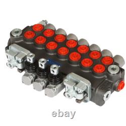 7 Spool Hydraulic Directional Control Valve 2 Joystick 40L BSPP Port 11 GPM