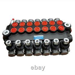 7 Spool P40 Hydraulic Directional Control Valve, 13GPM, 3/8'' 1/2'' BSPP Ports