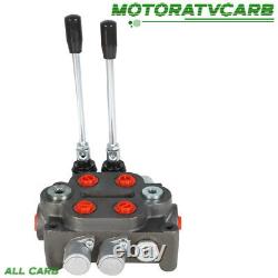 ALL-CARB 2 Spool Hydraulic Directional Control Valve BSPP Tractor Loader 25GPM