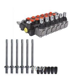 Adjustable 11GPM Relief Valve 6 Spool Hydraulic Directional Control Valve