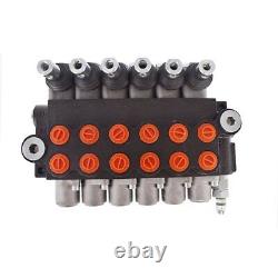 Adjustable 11GPM Relief Valve 6 Spool Hydraulic Directional Control Valve