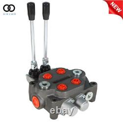 BSPP 2 Spool 25GPM Hydraulic Directional Control Valve Tractor withConversion Plug