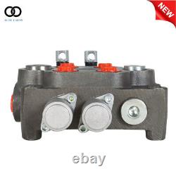 BSPP 2 Spool 25GPM Hydraulic Directional Control Valve Tractor withConversion Plug