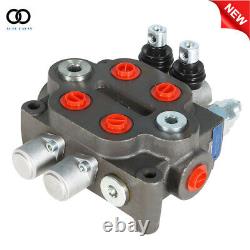 BSPP 2 Spool 25GPM Hydraulic Directional Control Valve Tractor withConversion Plug