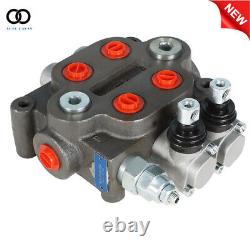 BSPP 2 Spool 25GPM Hydraulic Directional Control Valve Tractor withConversion Plug