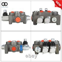 BSPP 2 Spool 25GPM Hydraulic Directional Control Valve Tractor withConversion Plug