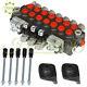 Bspp Hydraulic Directional Control Valve 40l Port 11gpm 7 Spool With Joystick