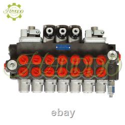 BSPP Hydraulic Directional Control Valve 40L Port 11GPM 7 Spool With JOYSTICK