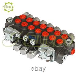 BSPP Hydraulic Directional Control Valve 40L Port 11GPM 7 Spool With JOYSTICK