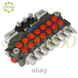 BSPP Hydraulic Directional Control Valve 40L Port 11GPM 7 Spool With JOYSTICK