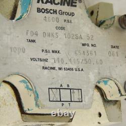 Bosch FD4 DNKS 102SA 52 3 Way Hydraulic Directional Valves Manifold 110V Coil