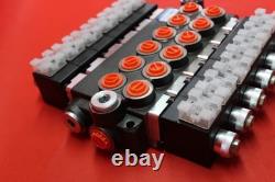 Directional Control Valve 6-spool Hydraulic Solenoid 80 L/Min 21GPM 12VDC