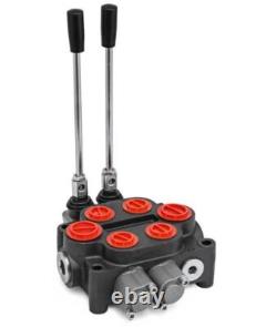 Double Acting 25GPM Hydraulic Directional Control Monoblock Valve 2 Spool