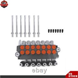 Double Acting 7 Spool Hydraulic Monoblock Control Valve SAE Ports 11 GPM