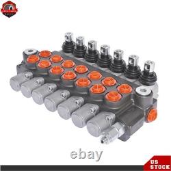 Double Acting 7 Spool Hydraulic Monoblock Control Valve SAE Ports 11 GPM