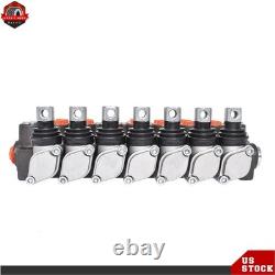 Double Acting 7 Spool Hydraulic Monoblock Control Valve SAE Ports 11 GPM