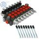 Double Acting Cylinder Hydraulic Directional Control Valve 7 Spool 13gpm Sae