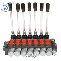 Double Acting Cylinder Hydraulic Directional Control Valve 7 Spool 13Gpm SAE
