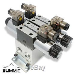 Electronic Hydraulic Double Acting Directional Control Valve, 2 Spool, 15 GPM