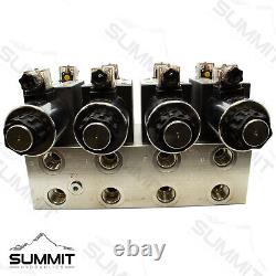 Electronic Hydraulic Double Acting Directional Control Valve, 4 Spool, 25 GPM