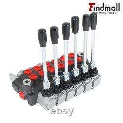 Findmall 6 Spool 11GPM Hydraulic Directional Control Valve + Conversion Plug