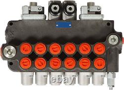 Findmall 6 Spool 21GPM 3625PSI Hydraulic Directional Control Valve, SAE Ports