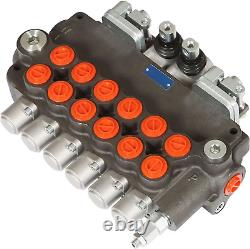 Findmall 6 Spool 21GPM 3625PSI Hydraulic Directional Control Valve, SAE Ports