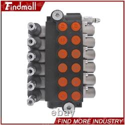 Findmall Hydraulic Control Valve Double Acting 13 GPM 3600 PSI SAE Ports 6 Spool