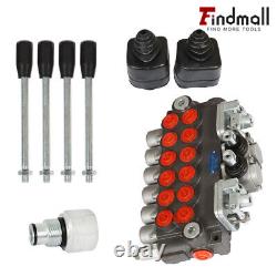 Findmall Hydraulic Directional Control Valve 6 Spool, 11 GPM + Conversion Plug