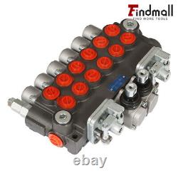 Findmall Hydraulic Directional Control Valve 6 Spool, 11 GPM + Conversion Plug