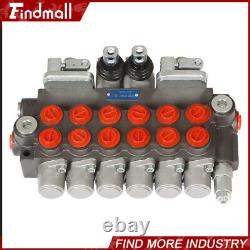 Findmall Hydraulic Directional Control Valve 6 Spool, 11 GPM + Conversion Plug